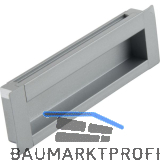 Muschelgriff Azha Breite 143 mm, Einlassma� 138x30x11 mm, Aluminium silberfarbig