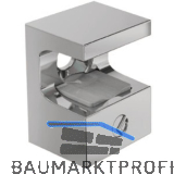 ITALIANA FERRAMENTA Glasbodentr�ger KRISTAL zum Schrauben, Glas 8 mm, vernickelt