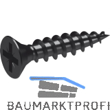 ITALIANA FERRAMENTA KIMANA Befestigungsschrauben 3,5 x 16 mm, schwarz