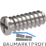 ITALIANA FERRAMENTA Befestigungsschraube - Euroschraube 6 x 10.5 mm, VPE 100 ST