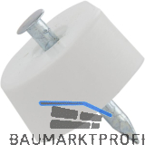 Bodentr�ger FLAT zum Einschlagen, � 15 mm, Kunststoff wei�