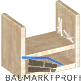 Fachbodenklemme, Bohr � 3 mm, Kunststoff natur, VPE 100 ST