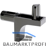 Steckbodentr�ger K-LINE 2 Zapfen 5 mm Zamak vernickelt schwarz
