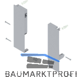 BLUM TANDEMBOX antaro Fronthalter H�he D, Kunststoff Wei�grau