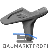 Steckbodentr�ger Optimus 1 Zapfen Bohr � 3 mm, Zamak vernickelt schwarz