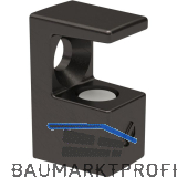 ITALIANA FERRAMENTA Glasbodentr�ger GRACE zum Schrauben Glas 5-6mm vern. schwarz