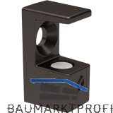 Glasbodentr�ger GRACE zum Schrauben, 8 mm Glas, Zamak vernickelt schwarz