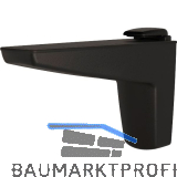 Tablar-Klemmtr�ger Moon S, Materialst�rke 4-25 mm, Zinkdruckguss schwarz matt