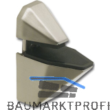 Glastablar-Klemmtr�ger Eckig, Glas 3-25 mm, Zinkdruckguss Edelstahl Effekt