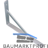 Konsole Schwerlast - Steg,H�he 495 mm,Tiefe 330 mm,Stahl wei�-aluminium lackiert