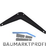 Konsole starr, H�he 65 mm, Tiefe 90 mm, Stahlblech schwarz pulverbeschichtet