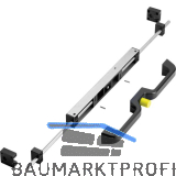 ACCURIDE Handgriff-Set mit Drucktastenverschluss, 120 N, Stahl/Kunststoff