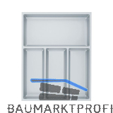 AGOFORM Besteckeinsatz Sky 500/45 Kunststoff silbergrau