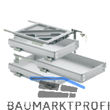 HETTICH Systema Top 2000 Container-Set Silent System, Teilauszug, ET 730 mm, alu