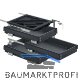 HETTICH Systema Top 2000 Container-Set Silent System, Teilauszug, ET 530mm,schw.