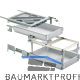 HETTICH Systema Top 2000 Container-Set Sil Sys, Teil-/�berauszug, ET 730, alu