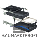 HETTICH Systema Top 2000 Container-Set Sil Sys, Teil-/�berauszug, ET 730,schw.