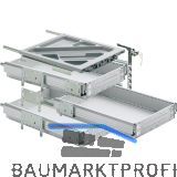 HETTICH Systema Top 2000 Container-Set Sil Sys, Vollauszug, ET 530, alu