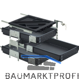 HETTICH Systema Top 2000 Container-Set Sil Sys, Vollauszug, ET 730, schw.