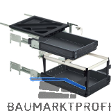 HETTICH Systema Top 2000 Container-Set Sil Sys,Voll-/�berauszug,ET 530,schw.