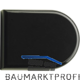 HETTICH Glast�r Zierkappe halbrund, Kunststoff schwarz