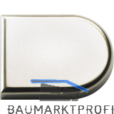 HETTICH Glast�r Zierkappe halbrund, Kunststoff matt vernickelt