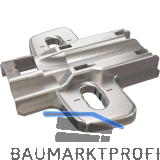 HETTICH Kreuzmontageplatte mit Langloch, Schrauben, Distanz 1,5 mm