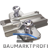 HETTICH Kreuzmontageplatte mit Langloch, Systemschraube, Distanz 1,5 mm