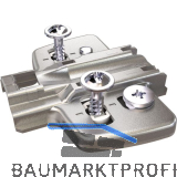 HETTICH Exzenter Kreuzmontageplatte, Spreizmuffe, Distanz 1,5 mm