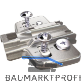 HETTICH Exzenter Kreuzmontageplatte, Spanplattenschraube, Distanz 3 mm