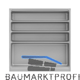 AGOFORM Besteckeinsatz Scoop II KB 550 mm Kunststoff Silber