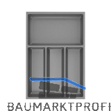 AGOFORM Besteckeinsatz Sky 500/40 Kunststoff schiefergrau