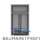 AGOFORM Besteckeinsatz Sky 400/30 Kunststoff Schiefergrau