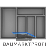 AGOFORM Besteckeinsatz Sky 400/60 Kunststoff schiefergrau