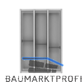 NINKA Schubkasteneinsatz-Set Cuisio KB 400 mm TANDEMBOX Kunststoff Graphit