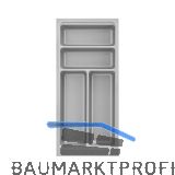 Besteckeinsatz Scoop II Set KB 300 mm Kunststoff Silber