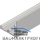 CINETTO PS11 Laufschiene oben 6100 mm auf Ma�, Aluminium eloxiert