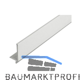 REHAU Frontblende, Breite 25 mm, H�he 46 mm, L 2500 mm, Kunststoff silber
