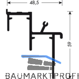 CINETTO PS06/PS11/PS48 Doppelf�hrungsschiene 6100 mm auf Ma�, Aluminium eloxiert