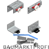 CINETTO PS48 Beschlagset mit 80 kg D�mpfung, HS19 mm, 3 fl�gelig