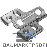 HETTICH Veosys Kreuzmontageplatte, Distanz 0mm, Edelstahl