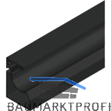 CINETTO Scala Wand-Laufschiene gelocht, L�nge 3000 mm, Aluminium schwarz