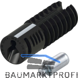 O.M.M Bodentr�ger-Set f�r unsichtbare Anwendung GN452, Stahl verzinkt/KS schwarz