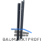 O.M.M Ausrichtbeschlag ST713, Aluminium schwarz, L�nge 2000 mm, 400 mm k�rzbar