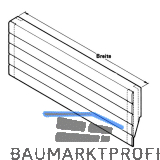 Standard Frontblende, Breite 600 mm, Euro Buche ged�mpft roh