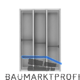 NINKA Schubkasteneinsatz-Set Cuisio KB 400 mm MERIVOBOX Kunststoff Graphit