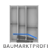 NINKA Schubkasteneinsatz-Set Cuisio KB 450 mm MERIVOBOX Kunststoff Graphit