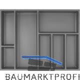 AGOFORM Besteckeinsatz Sky 550/70 Kunststoff schiefergrau
