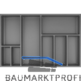 AGOFORM Besteckeinsatz Sky 550/80 Kunststoff schiefergrau