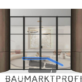 ARLU DIVINA� Festverglasung mit Doppelt�r, 2600 x 3000 mm, schwarz